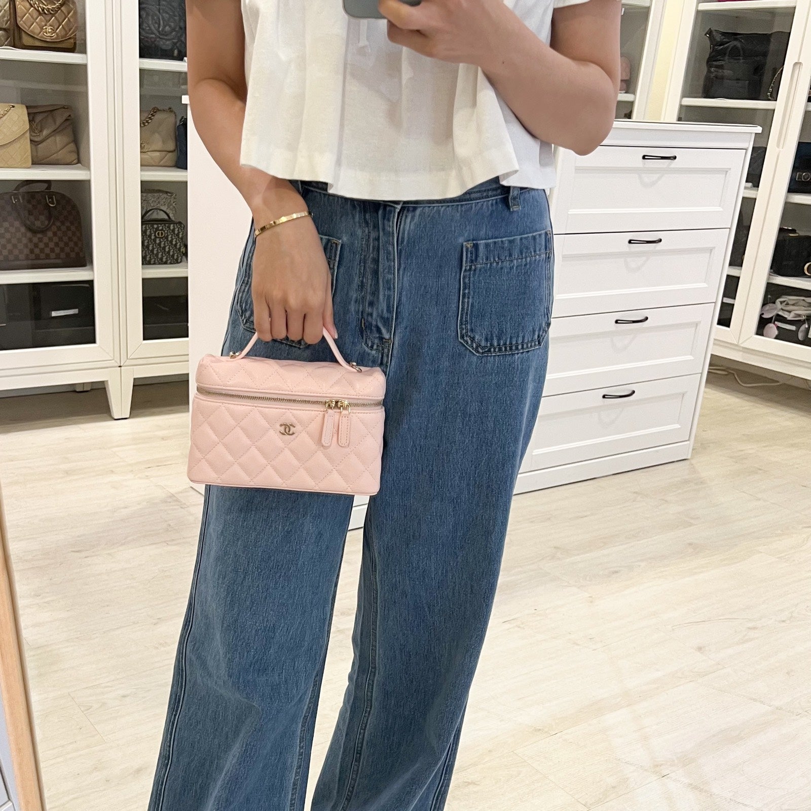 Chanel Vanity / Clutch with Chain Vanity Bag - Rovelle Bags