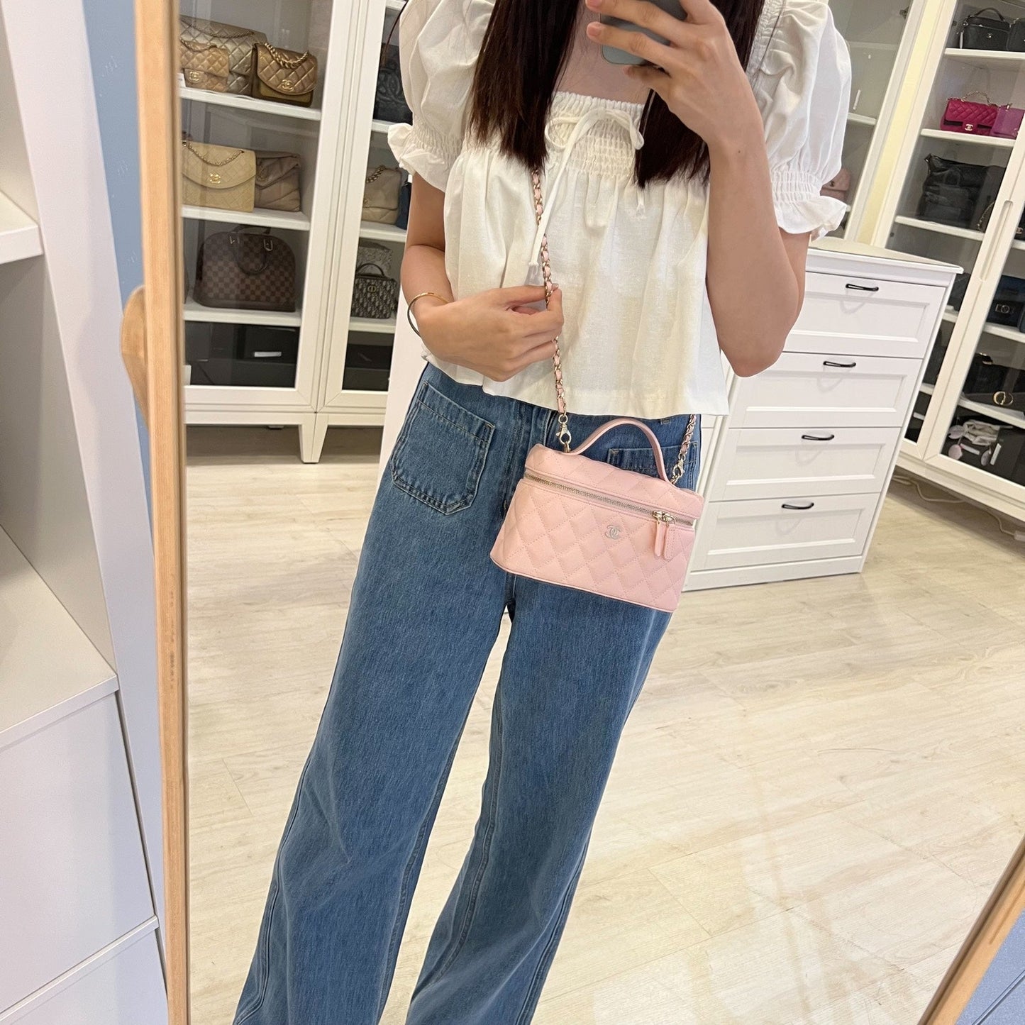 Chanel Vanity / Clutch with Chain Vanity Bag - Rovelle Bags