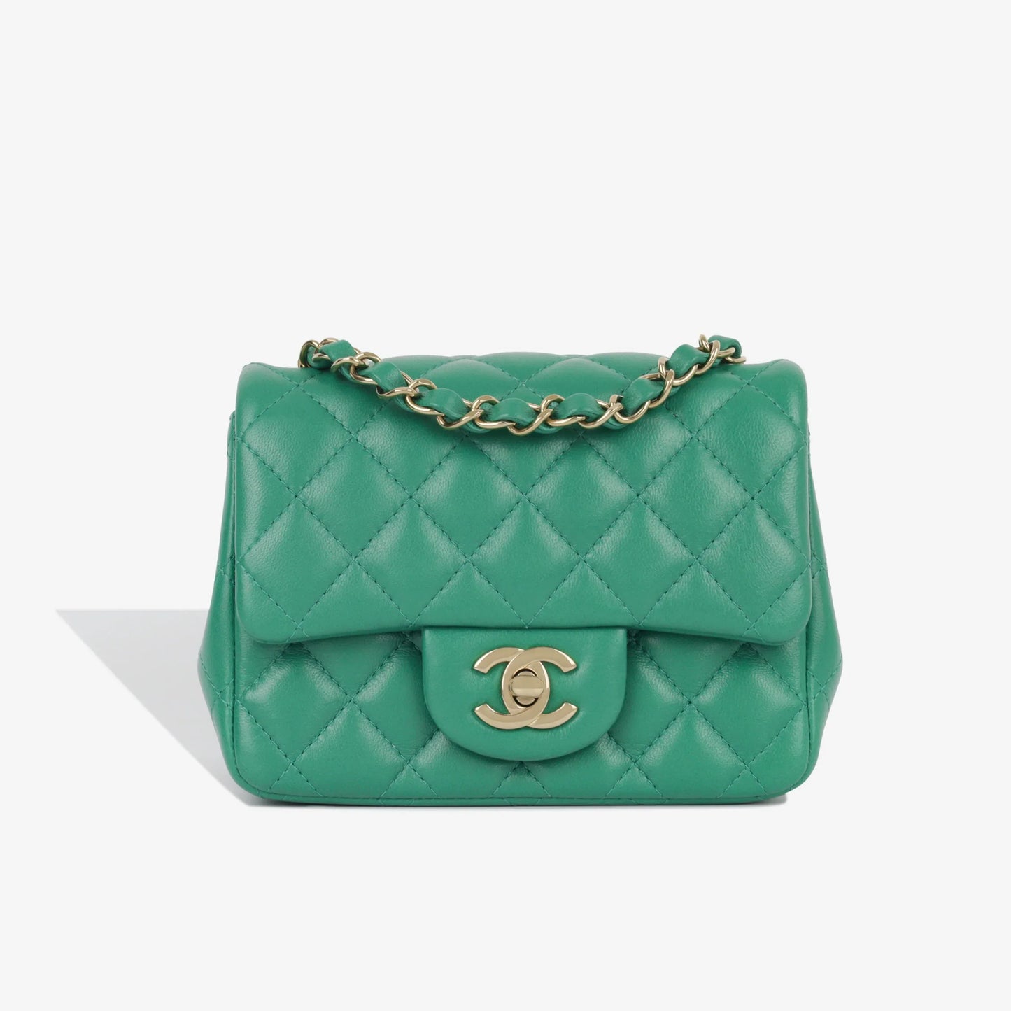 Chanel Classic Flap Lambskin Gold Shoulder Bag Style 86