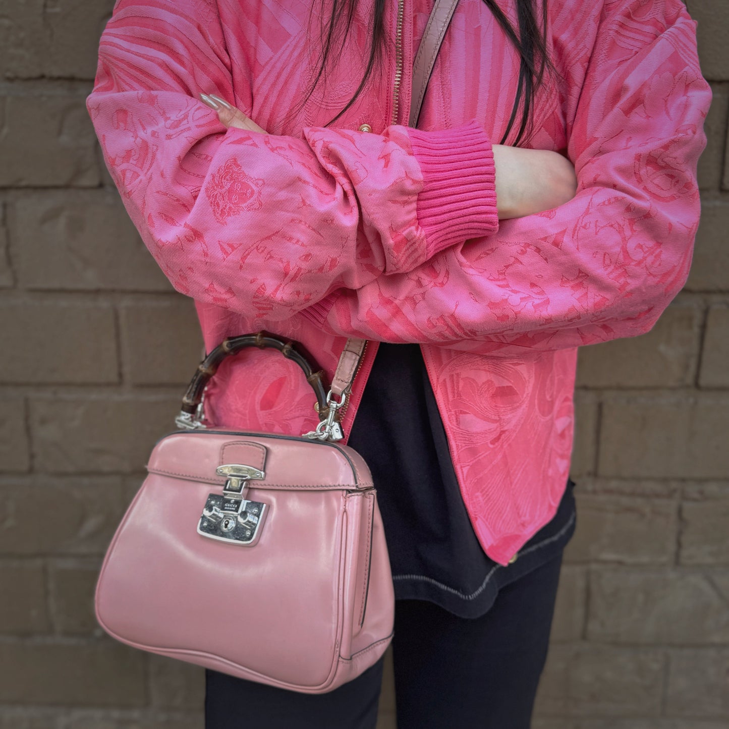 Gucci Lock Bamboo Handle Bag