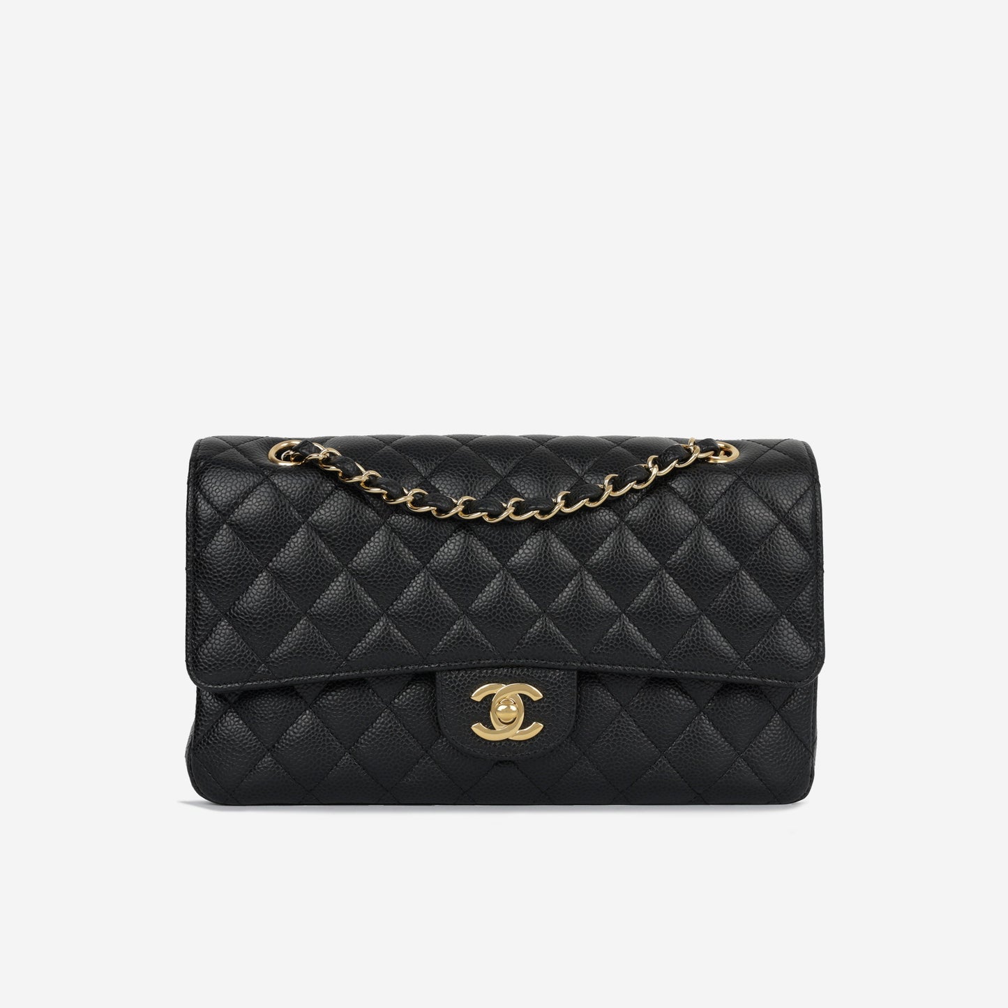 Chanel Classic Flap Lambskin Black Shoulder Bag Style 309