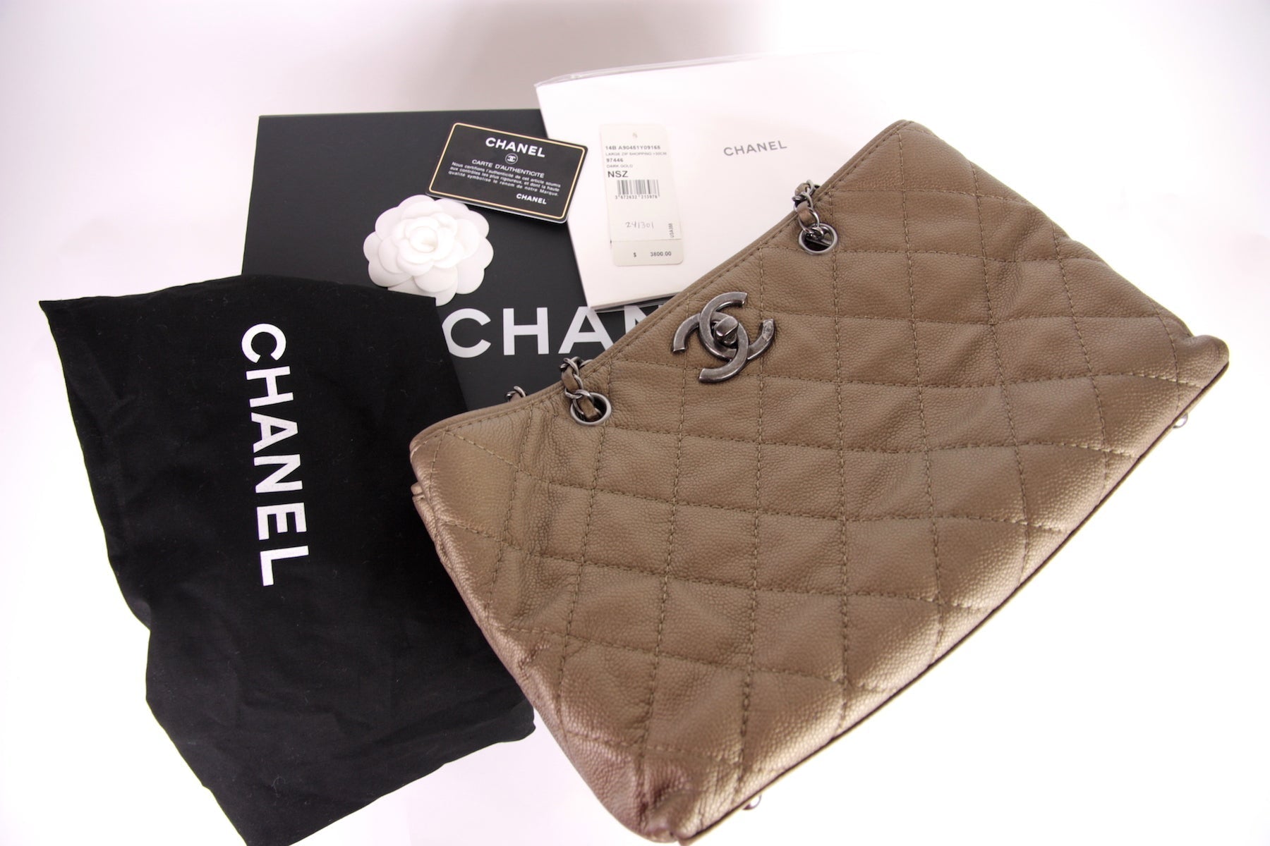Chanel 14B CC Large Zip Shopper Tote Bag - Rovelle Bags