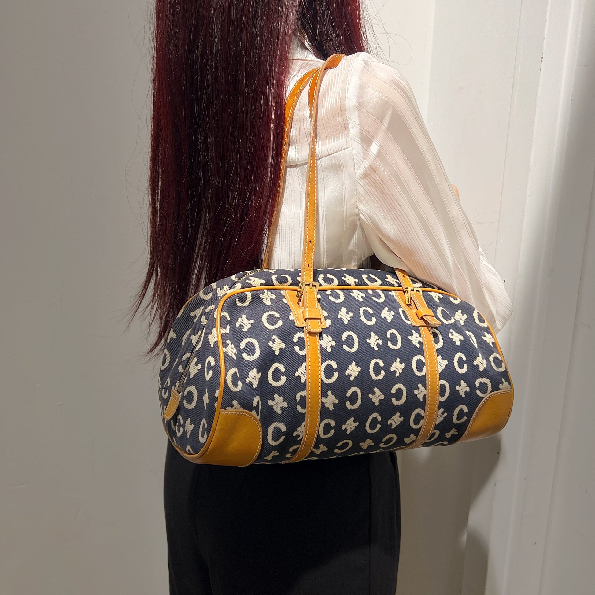 Celine Canvas Shoulder Bag