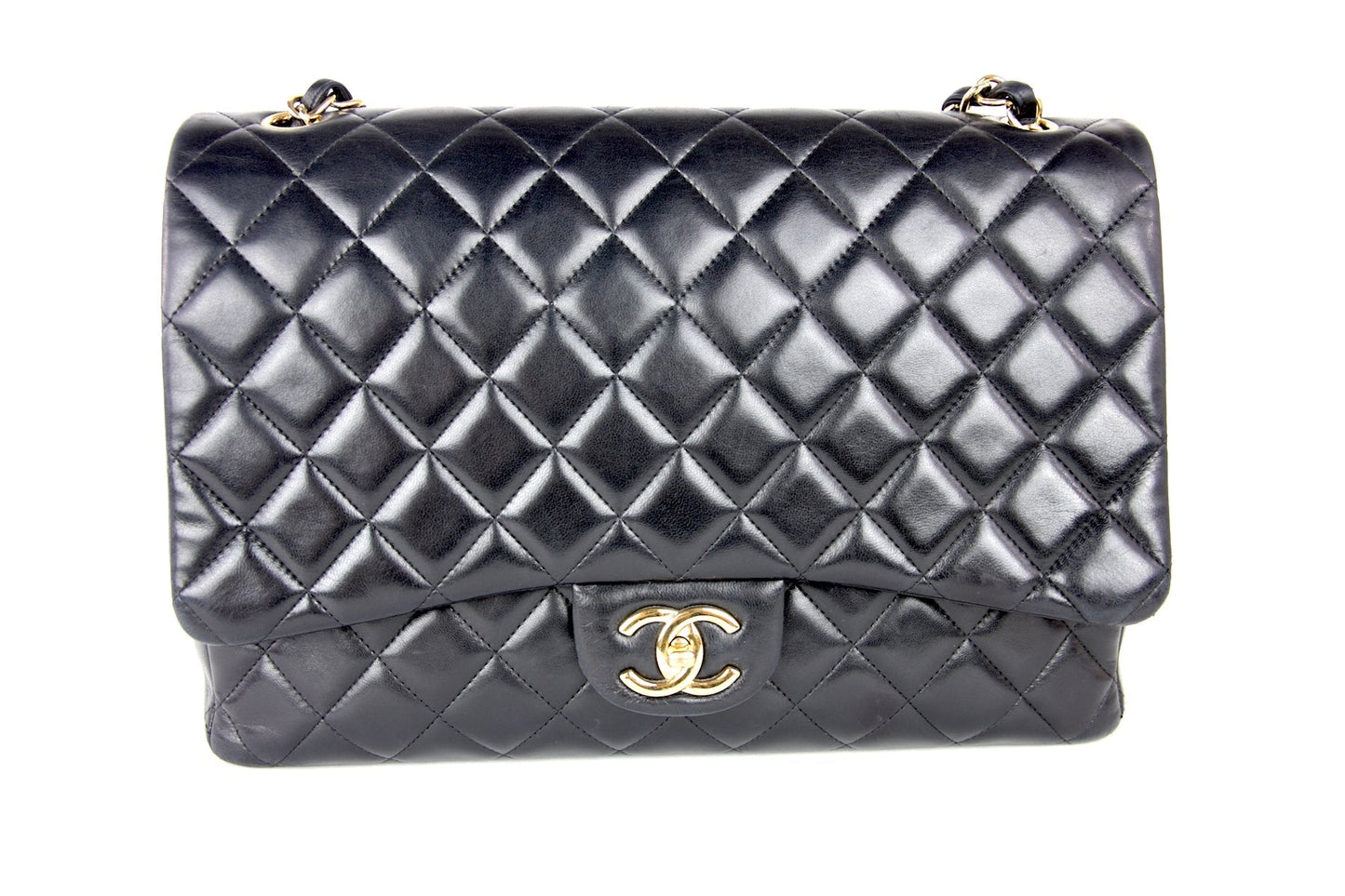 Chanel Classic Lambskin Double Flap Maxi Flap Bag - Rovelle Bags