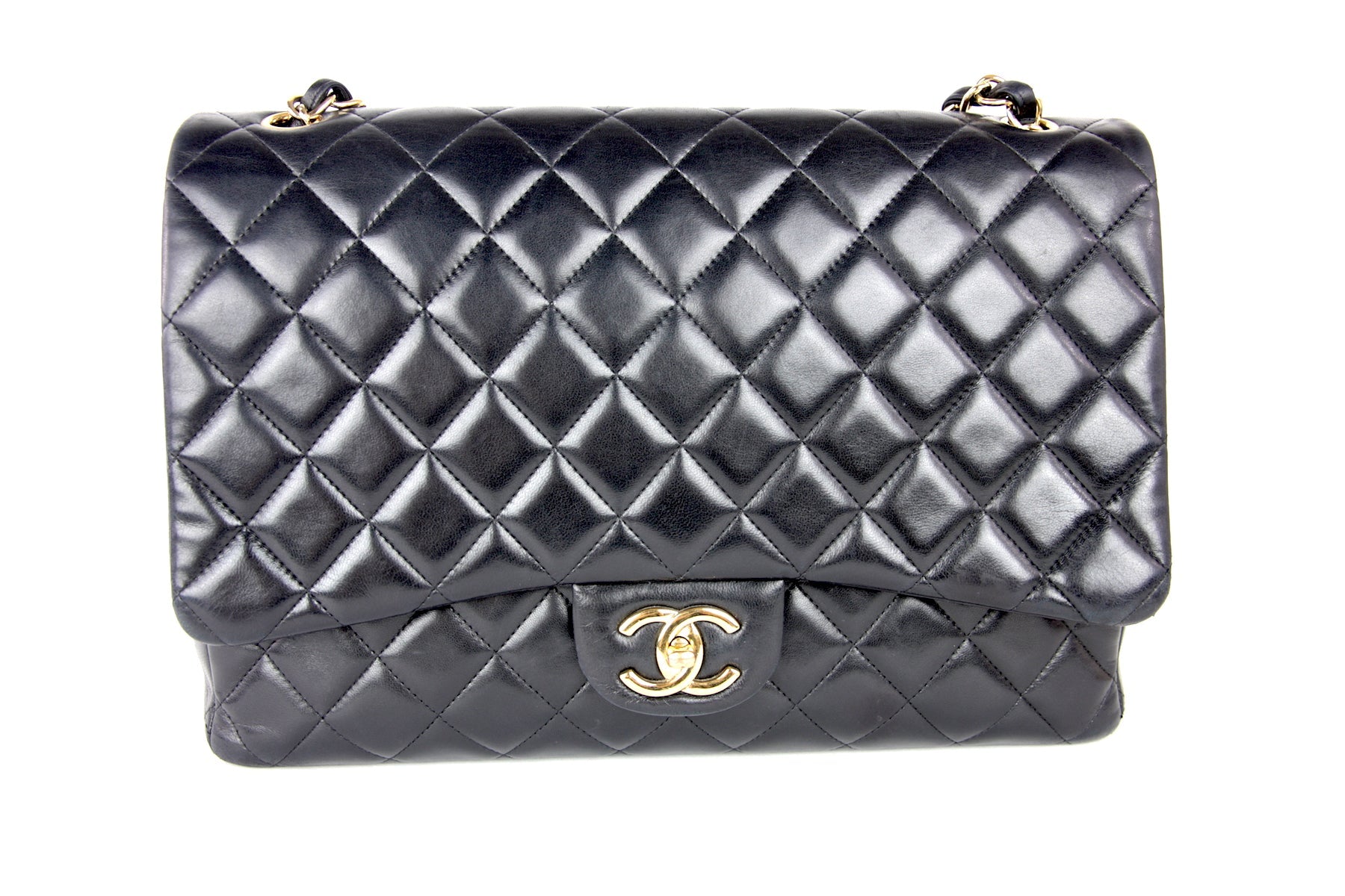 Chanel Classic Lambskin Double Flap Maxi Flap Bag - Rovelle Bags