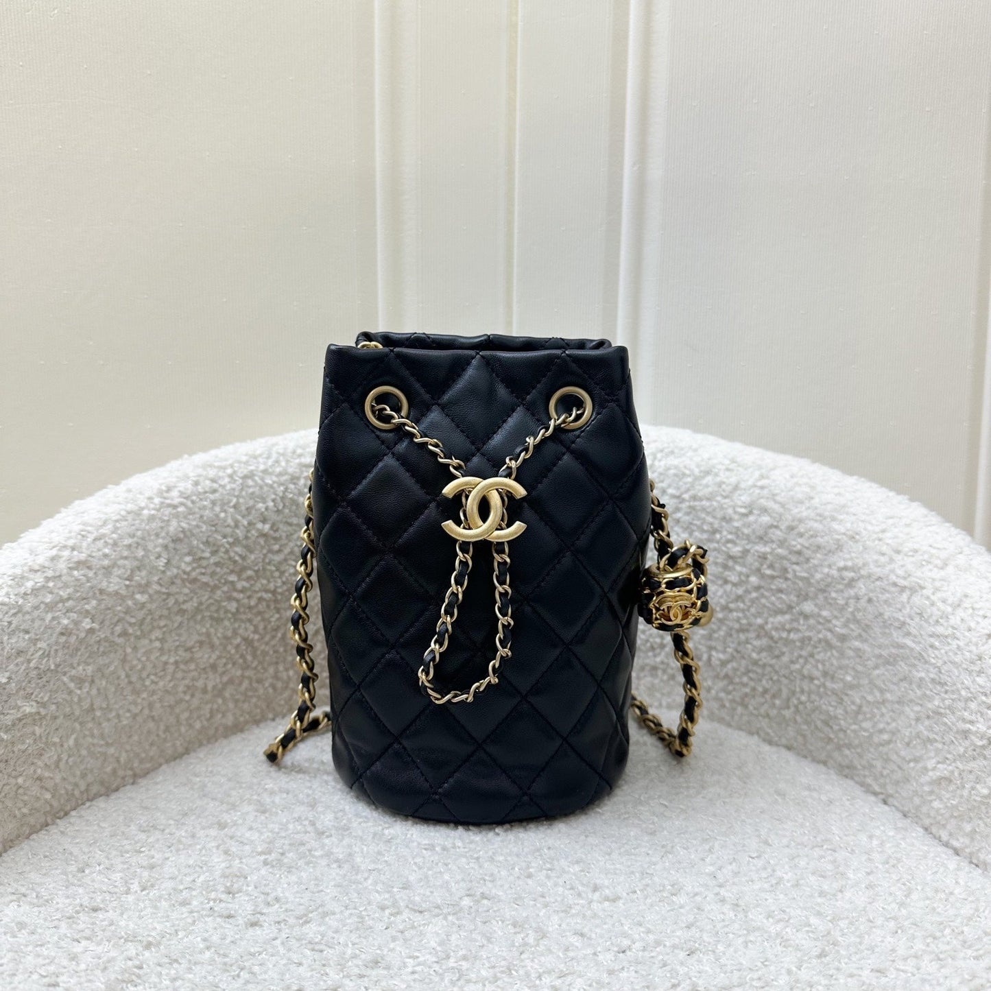 Chanel New Pearl Crush Bucket Bucket Bag - Rovelle Bags