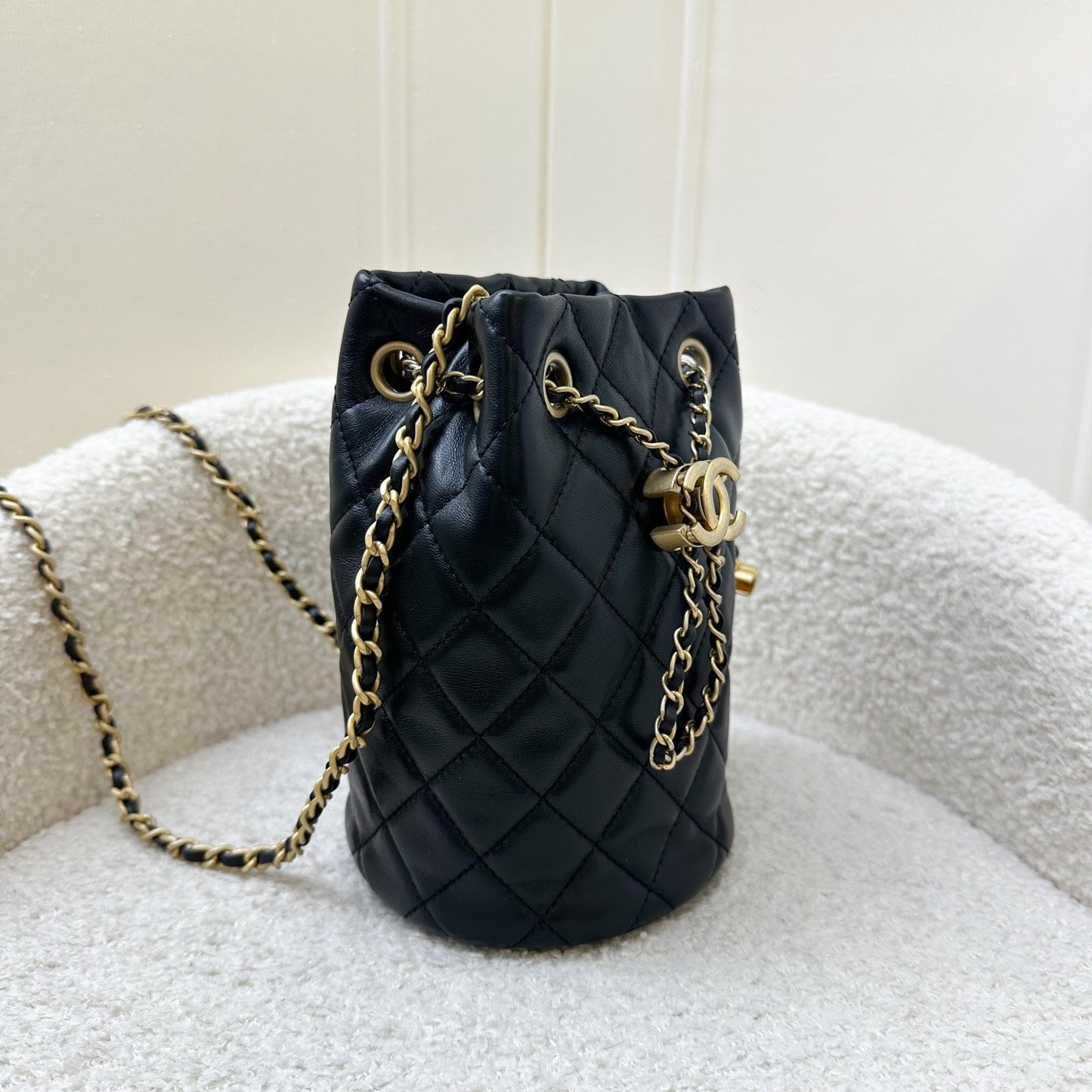 Chanel New Pearl Crush Bucket Bucket Bag - Rovelle Bags