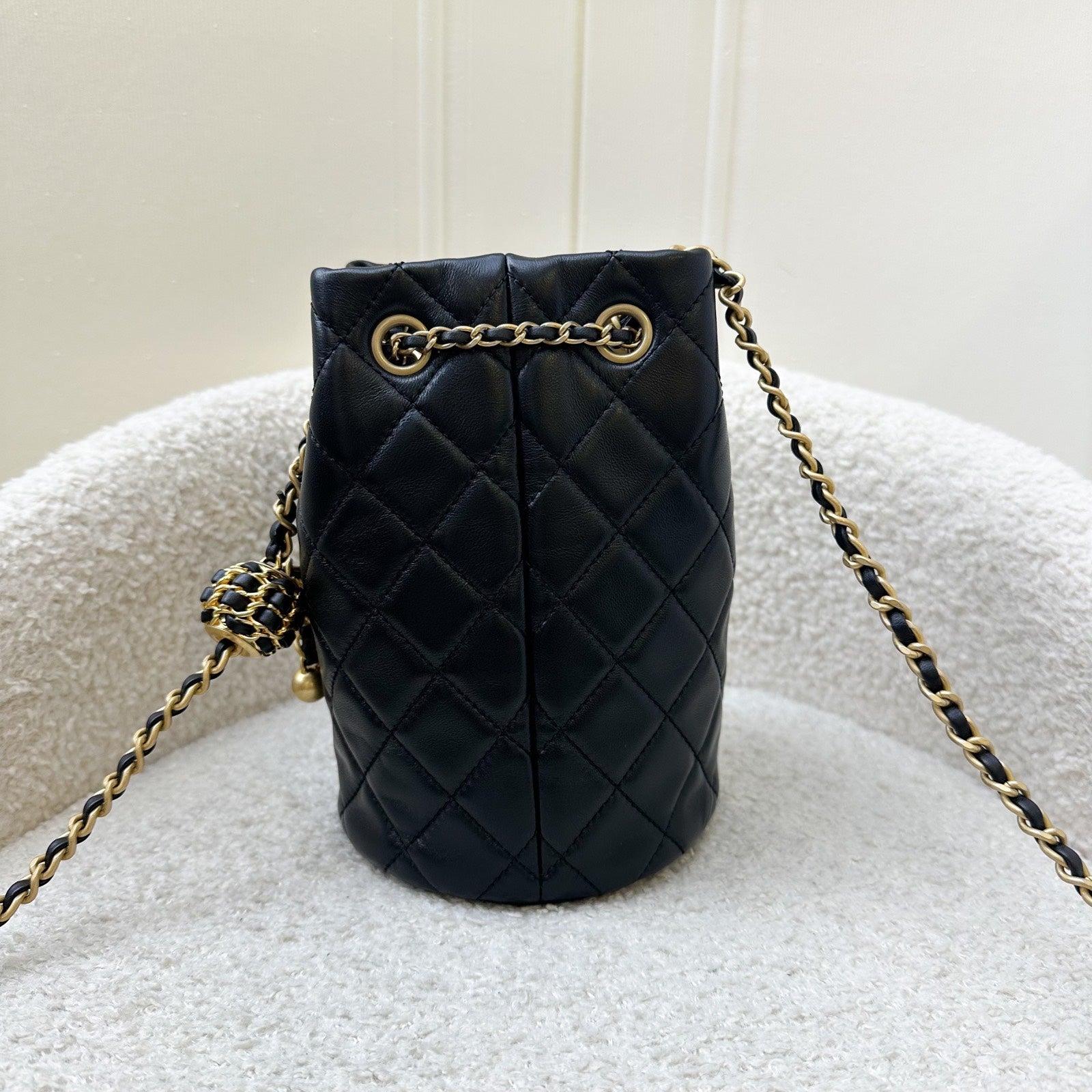 Chanel New Pearl Crush Bucket Bucket Bag - Rovelle Bags