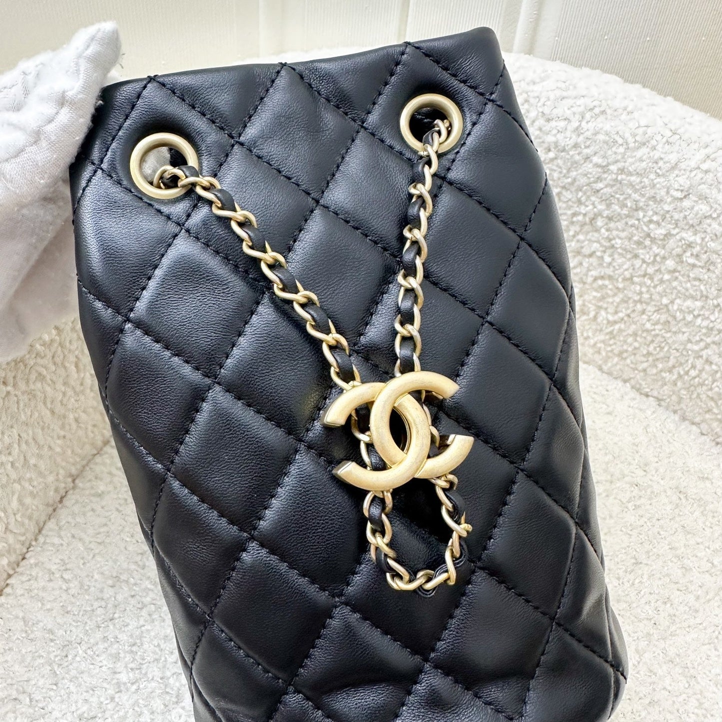Chanel New Pearl Crush Bucket Bucket Bag - Rovelle Bags