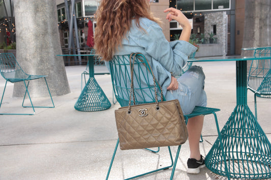 Chanel 14B CC Large Zip Shopper Tote Bag - Rovelle Bags