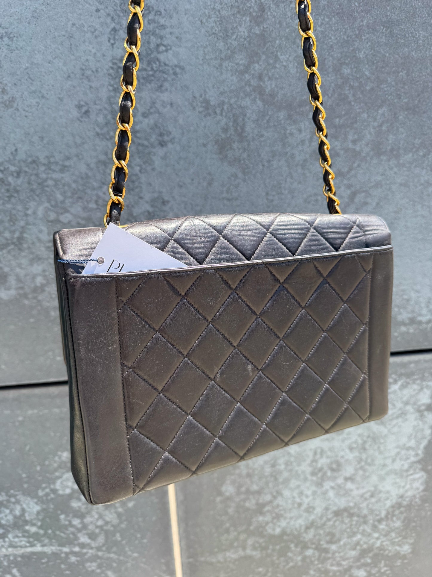 Chanel  Large Diana Black Flap Bag 24K Gold-Plated Hardware