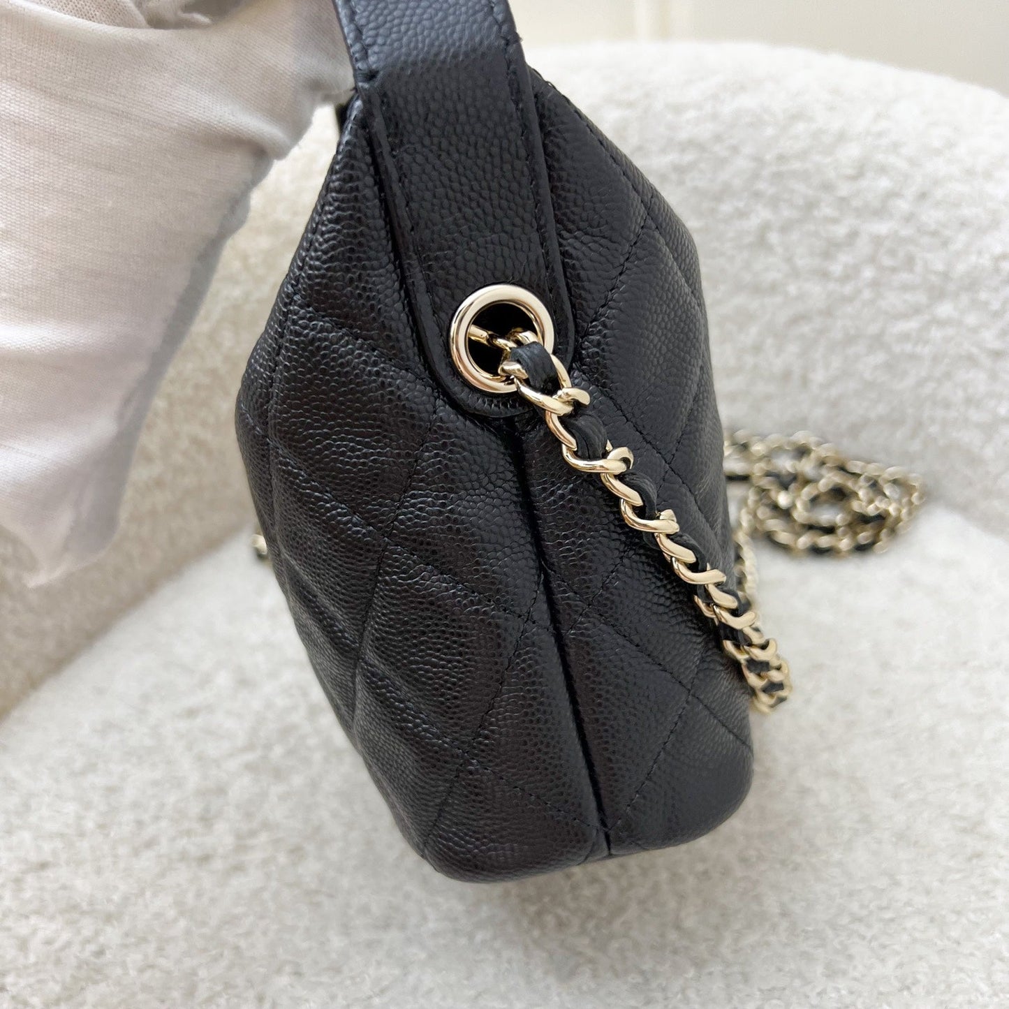Chanel 25C Quilted Hobo Clutch on Shoulder Bag - Rovelle Bags