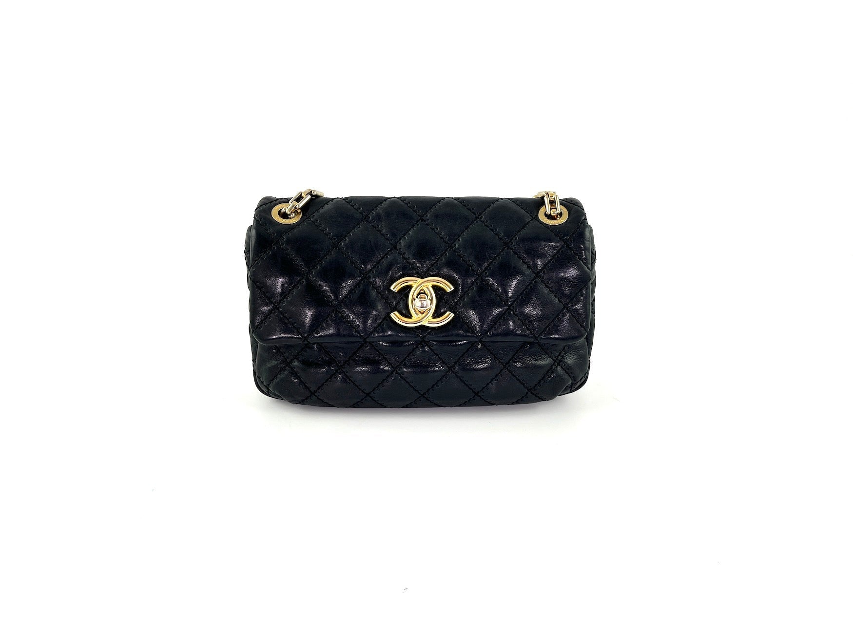 Chanel Black Classic Ultimate Stitch Retro Flap Bag - Rovelle Bags