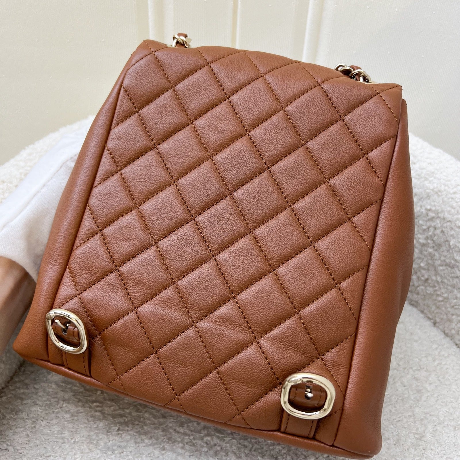 Chanel Medium Triple Backpack in 23A Backpack - Rovelle Bags