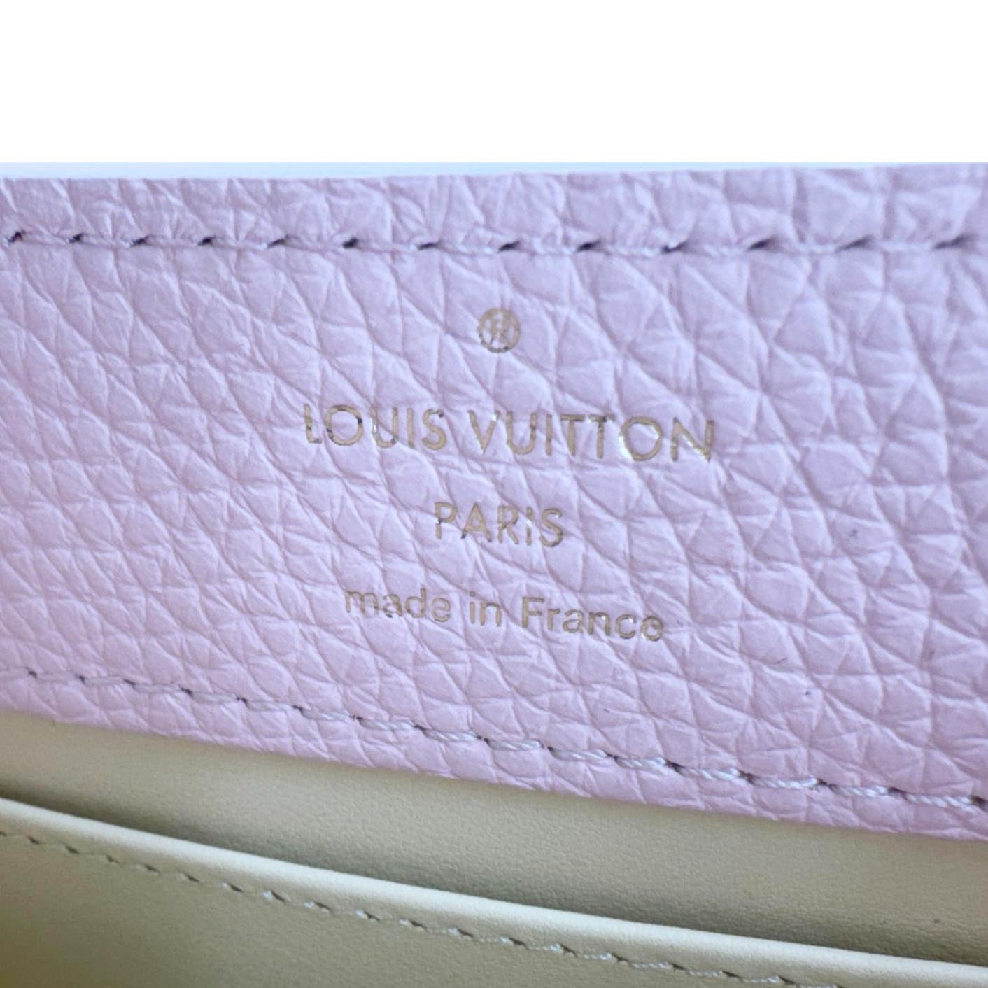 LOUIS VUITTON Capucines Mini Taurillon Leather Crossbody Bag Pink