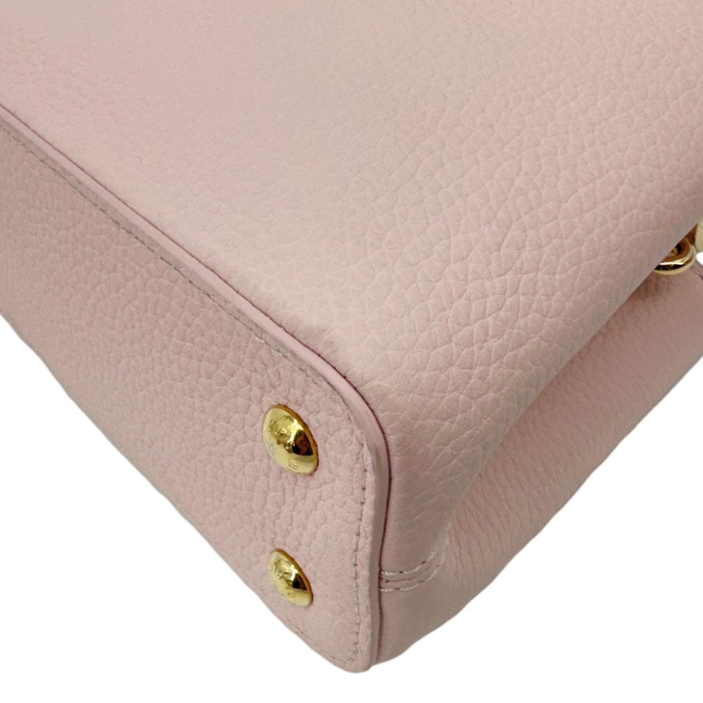 LOUIS VUITTON Capucines Mini Taurillon Leather Crossbody Bag Pink