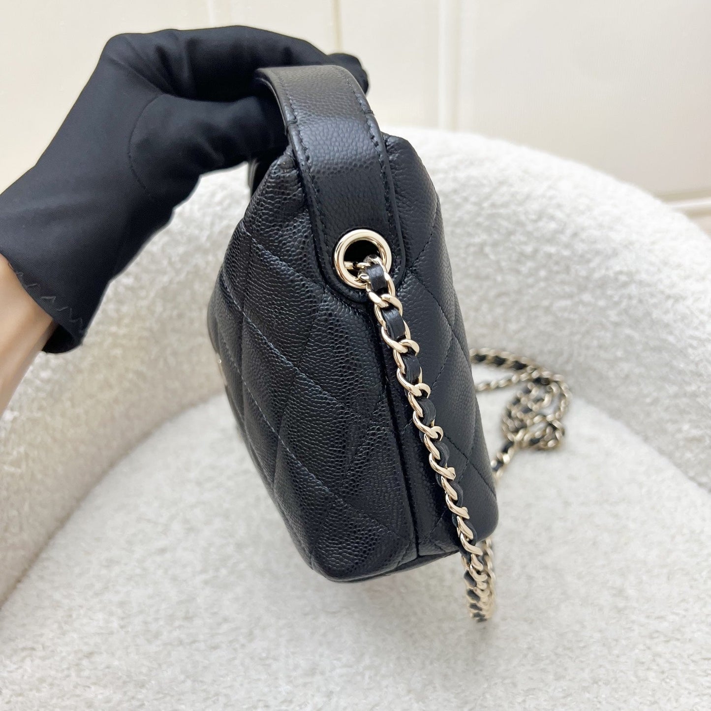 Chanel Classic Quilted Hobo Clutch on Shoulder Bag - Rovelle Bags