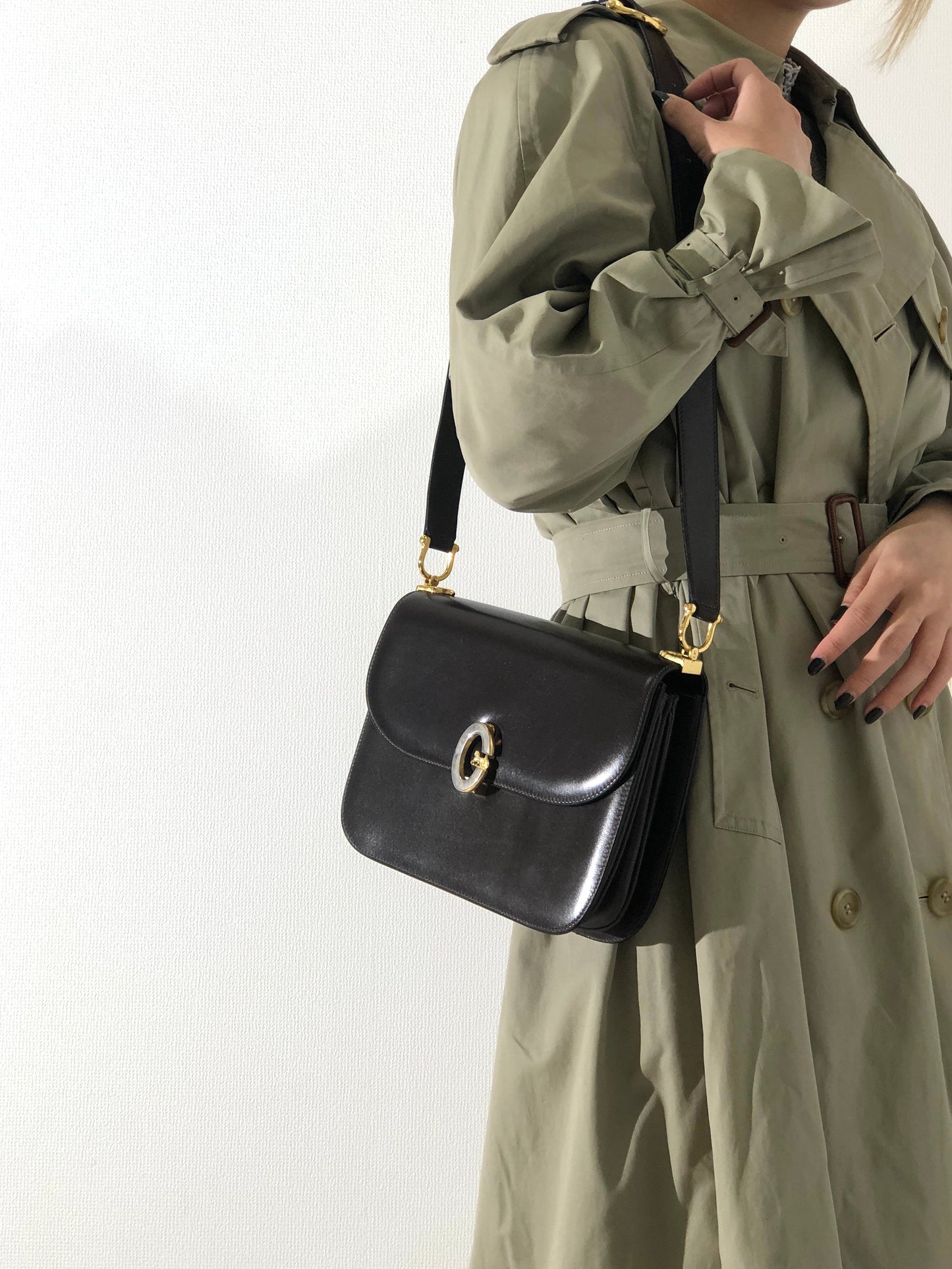 CELINE Horse carriage Crossbody Shoulderbag Brown Old CELINE apx2ne