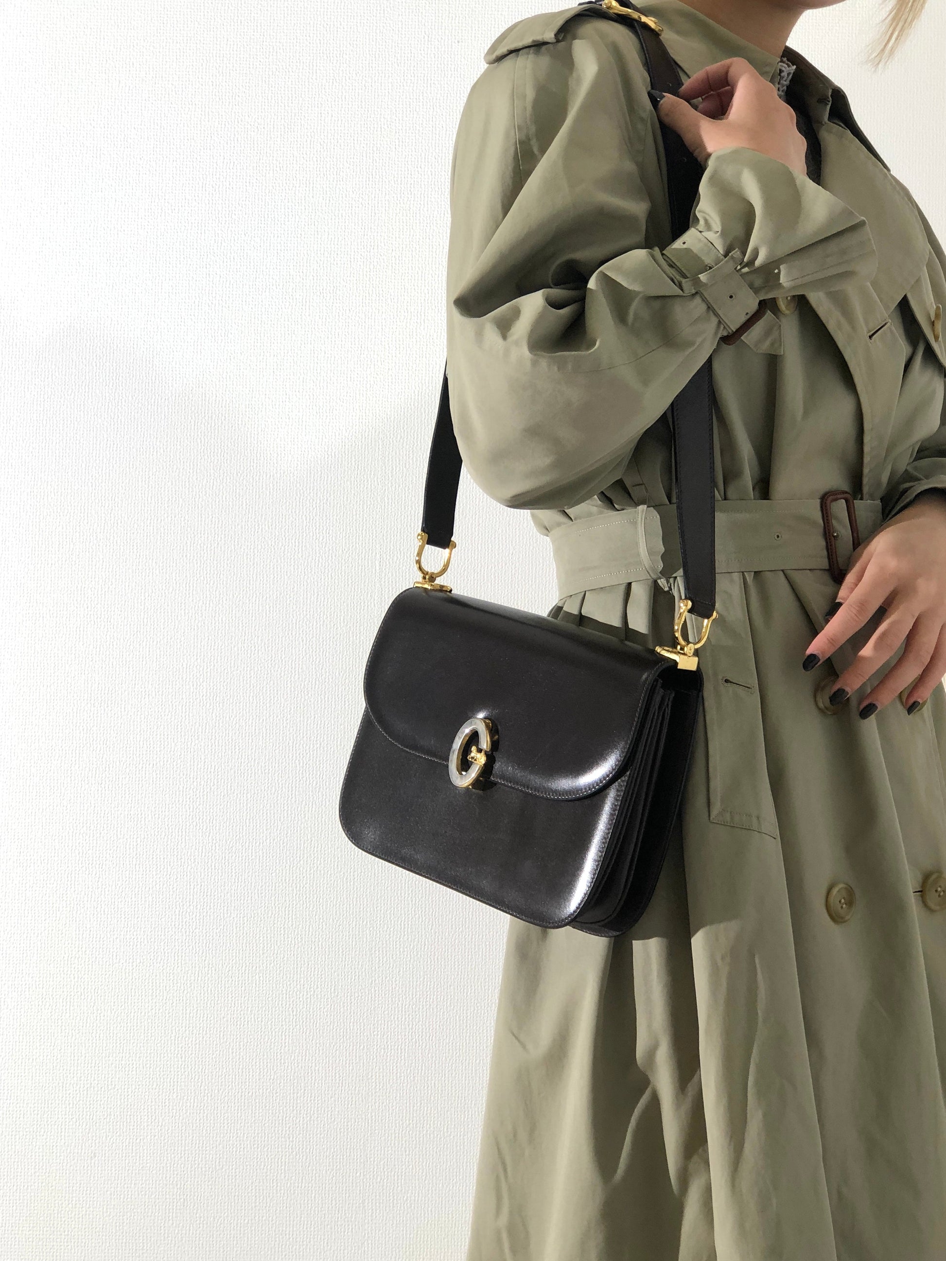CELINE Horse carriage Crossbody Shoulderbag Brown Old CELINE apx2ne