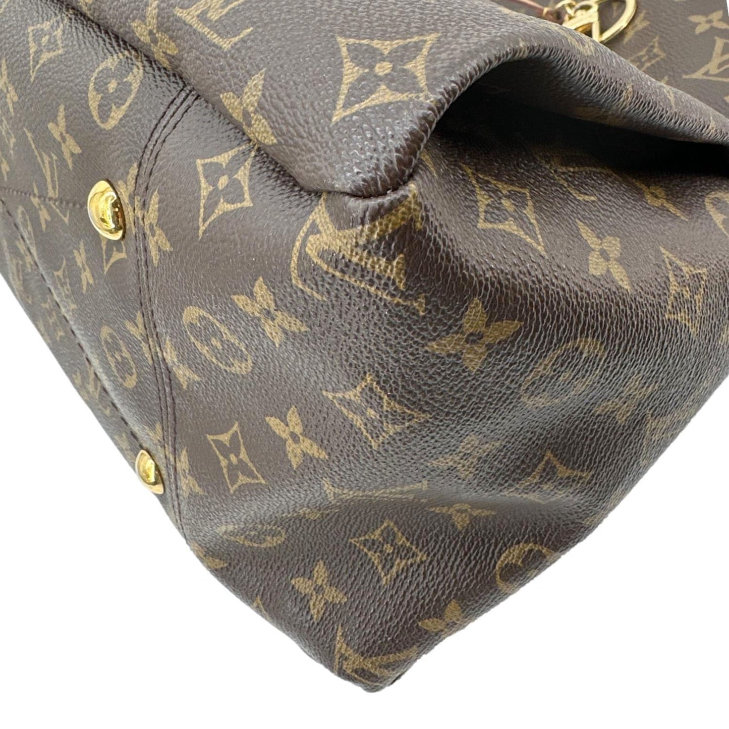 LOUIS VUITTON Artsy MM Monogram Canvas Hobo Shoulder Bag Brown