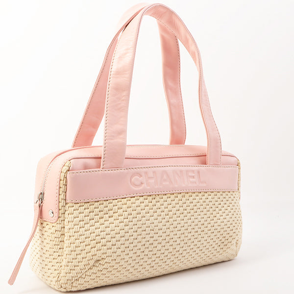 Chanel Around 2005 Made Cotton Leather Handbag - Rovelle Bags