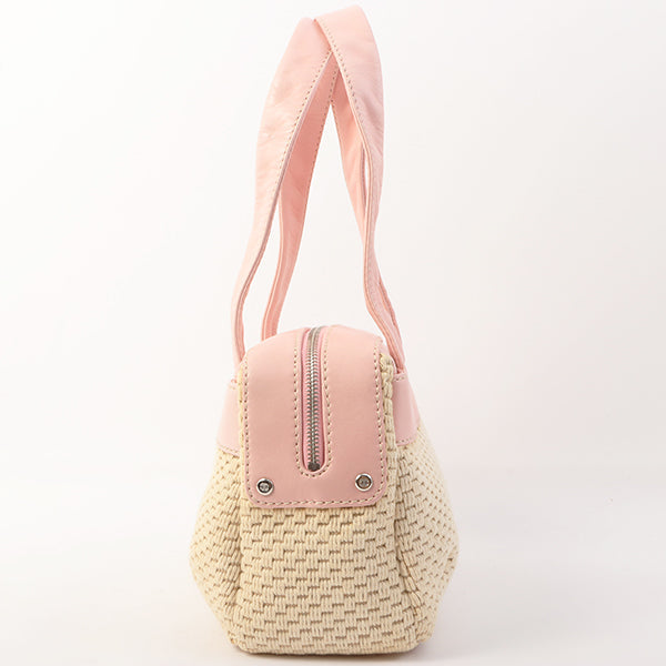 Chanel Around 2005 Made Cotton Leather Handbag - Rovelle Bags