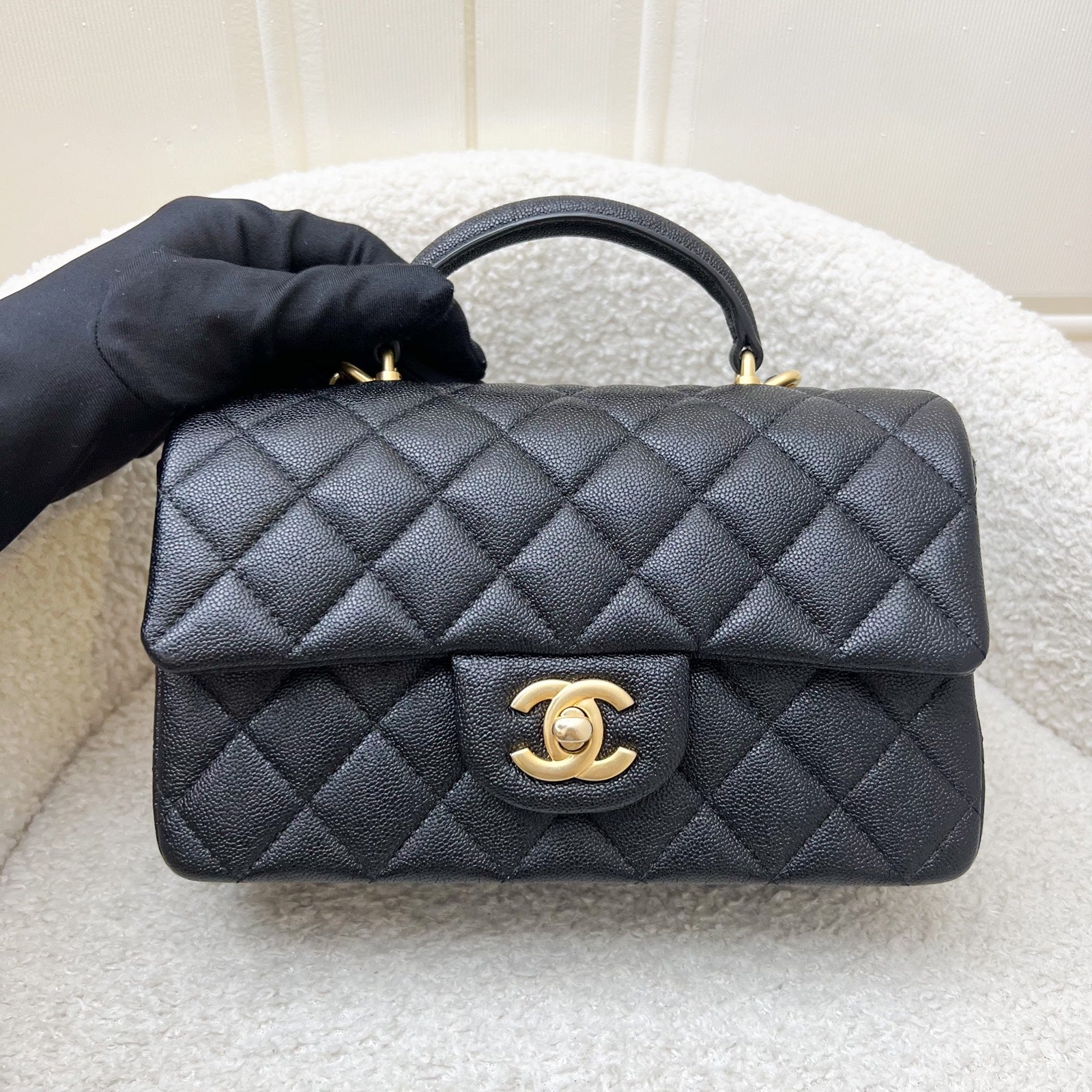 Chanel Top Handle Mini Rectangle Flap Flap Bag - Rovelle Bags