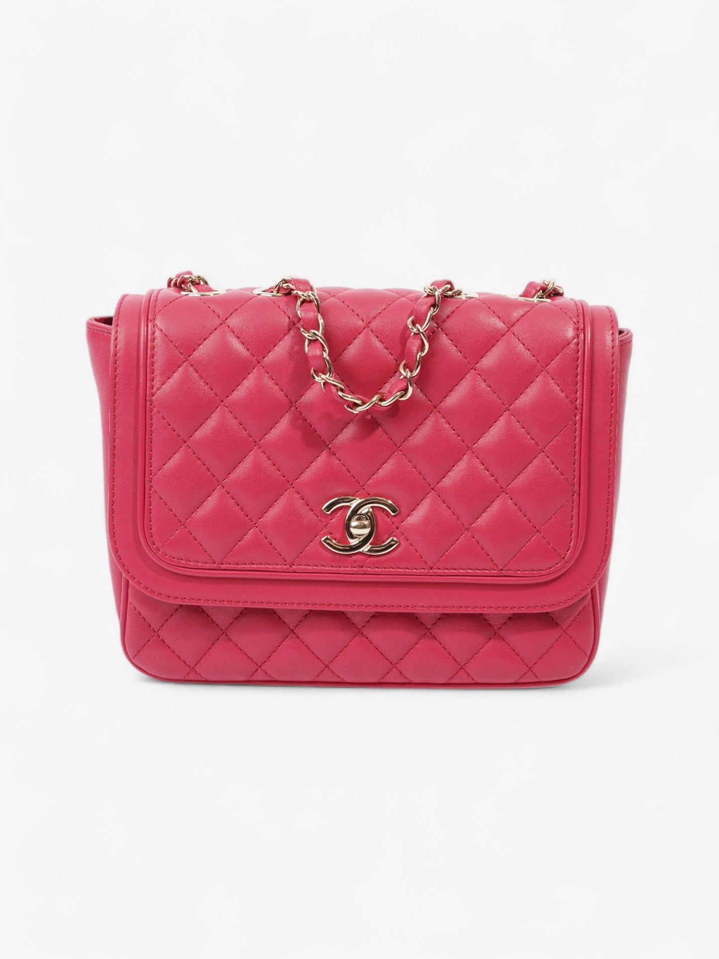 Chanel Lovely Day Pink Lambskin Leather Small