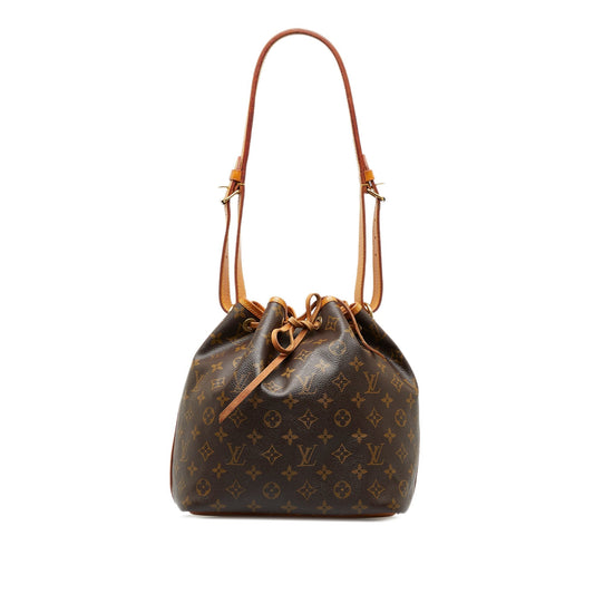 LOUIS VUITTON Monogram Petit Noe Bucket Bag