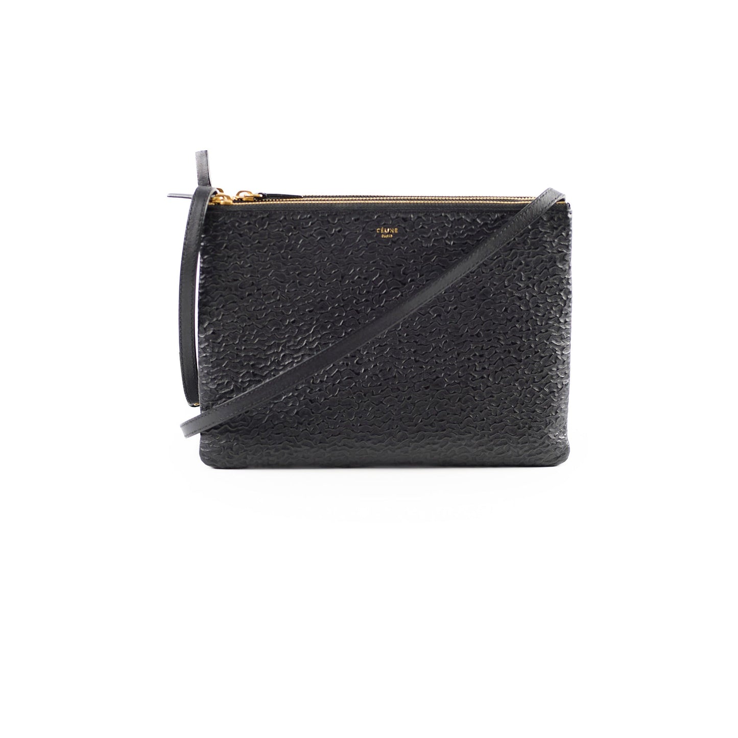 Luxury CELINE Trio Crossbody Bag Black