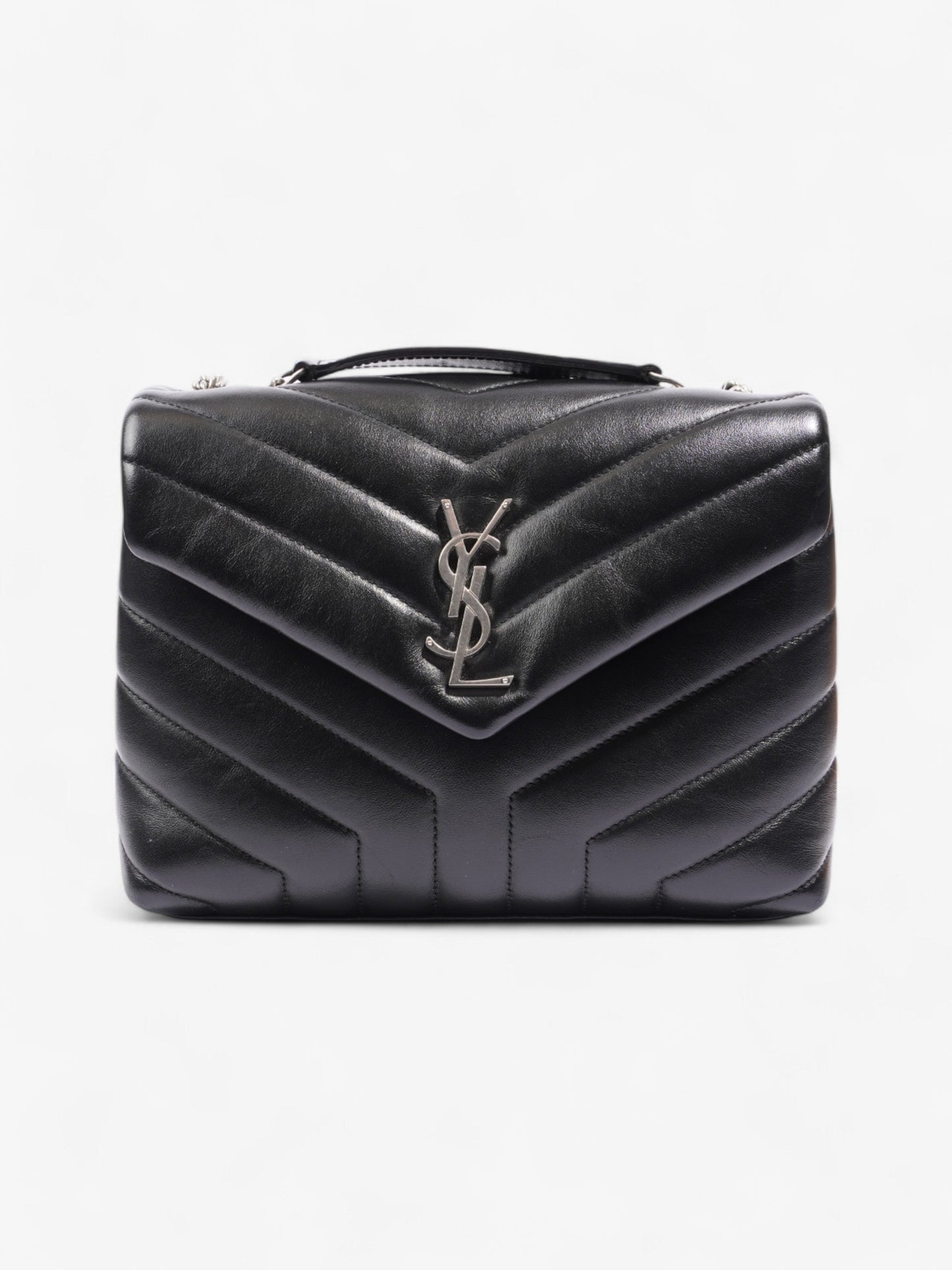 Saint Laurent Lou Leather Black Handbag Style 5