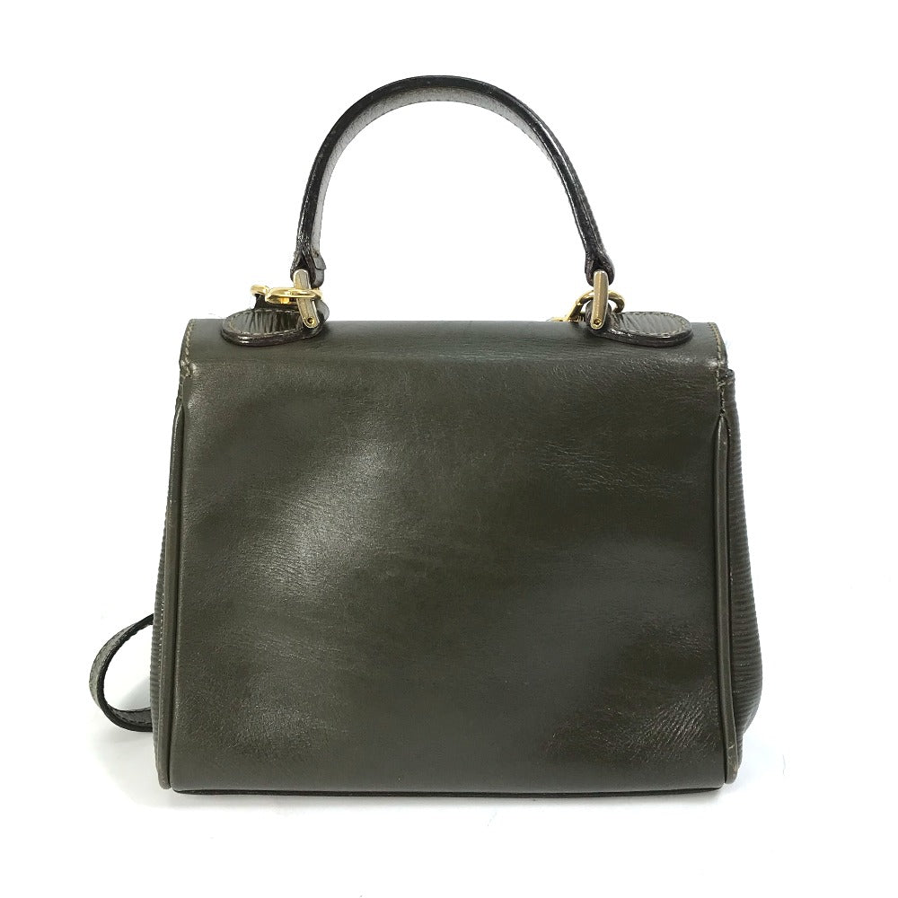 FENDI Shoulder Bag leather khaki handbag bag Women