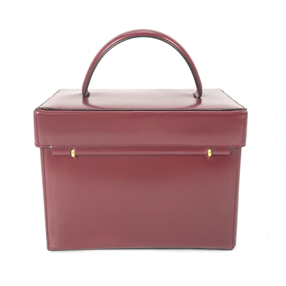 CELINE Handbag leather Bordeauxtype Vanity Carriage Metal Women Secondhand