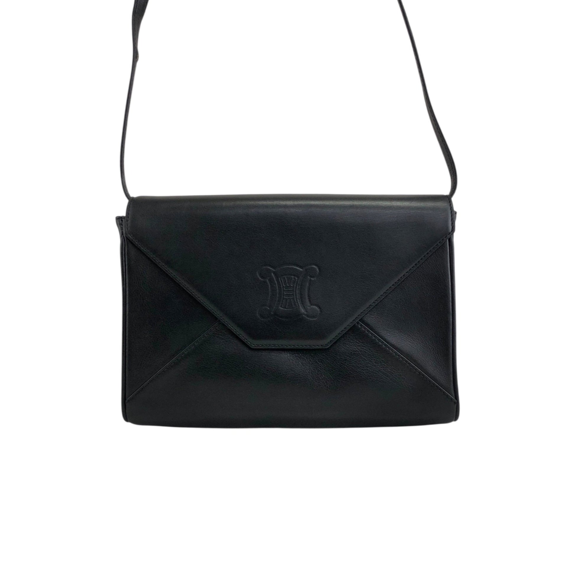 CELINE Crossbody Shoulder bag Black byue3n
