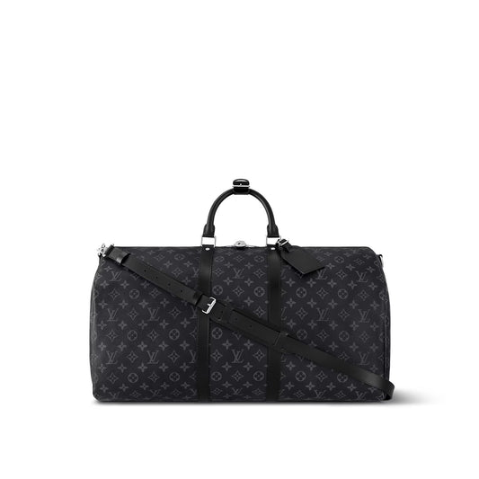 LOUIS VUITTON MONOGRAM ECLIPSE KEEPALL Bandoulière 55 BAG