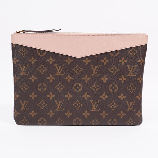 Louis Vuitton Daily Pouch Monogram / Rose Poudre Calfskin Leather One Size