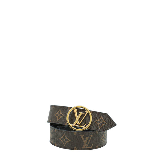 Louis Vuitton Monogram Black LV Circle Reversible Belt