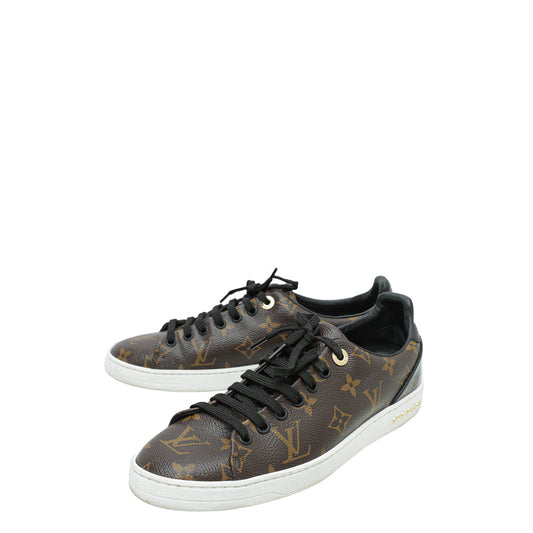 Louis Vuitton Monogram Black Frontrow Sneakers 38.5