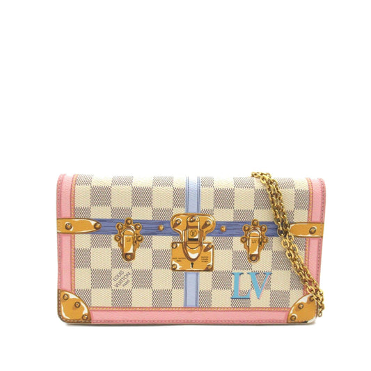 Louis Vuitton Damier Azur Summer Trunks Pochette Weekend (SHG-0kU19k)
