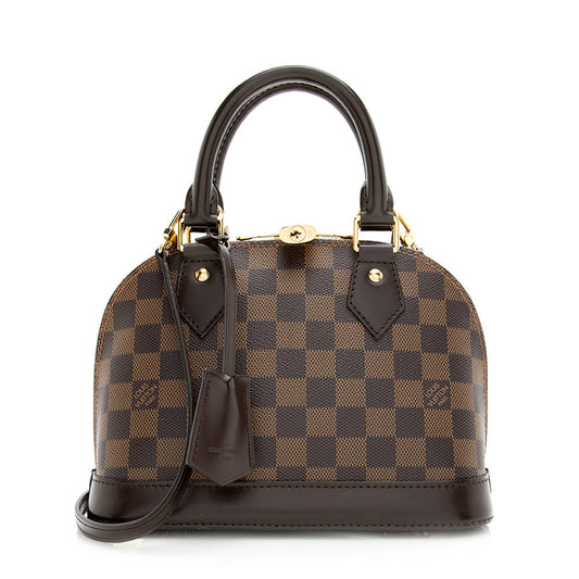Louis Vuitton Damier Ebene Alma BB Satchel (SHF-20611)