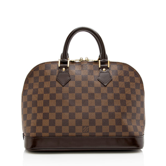 Louis Vuitton Damier Ebene Alma PM Satchel (SHF-16318)