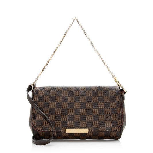 Louis Vuitton Damier Ebene Favorite MM Shoulder Bag (SHF-21205)