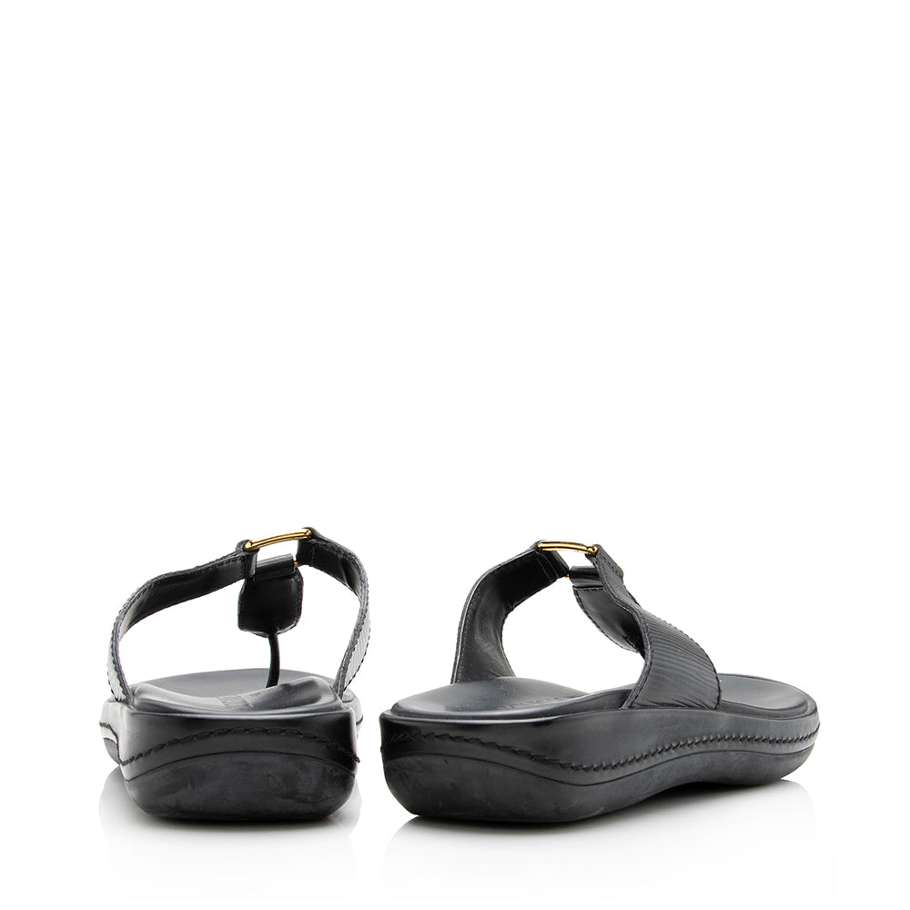 Louis Vuitton Epi Leather Thong Sandals - Size 6.5 / 36.5 (SHF-15097)