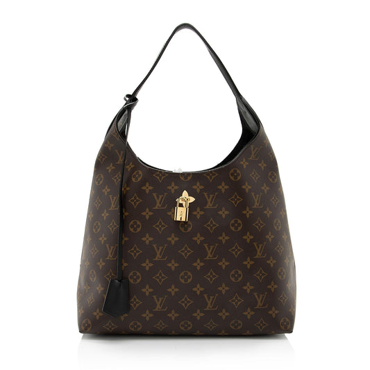 Louis Vuitton Monogram Canvas Flower Hobo (SHF-4d3x9y)