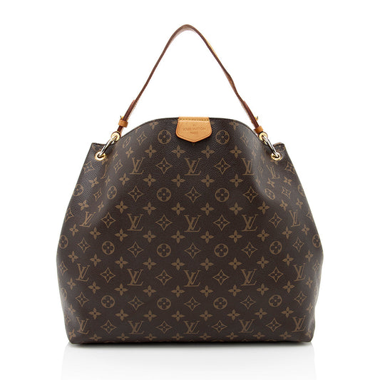 Louis Vuitton Monogram Canvas Graceful MM Hobo (SHF-20173)