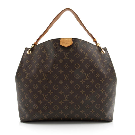 Louis Vuitton Monogram Canvas Graceful MM Hobo (SHF-23446)