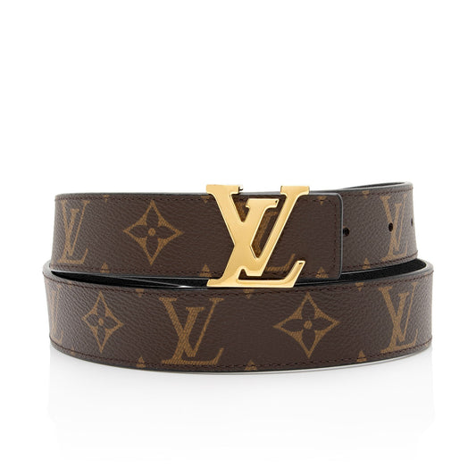 Louis Vuitton Monogram Canvas Reversible Initiales Belt - Size 36 / 90 (SHF-MouOLX)