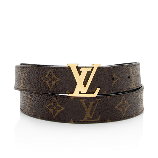 Louis Vuitton Monogram Canvas Reversible Initiales Belt - Size 36 / 90 (SHF-lHlfRU)