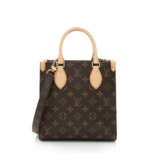 Louis Vuitton Monogram Canvas Sac Plat BB Tote (SHF-CEDheN)