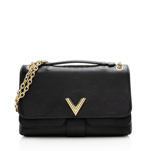 Louis Vuitton Monogram Cuir Very Chain Bag (SHF-22976)